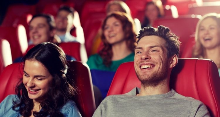 Audience laughing at comedy club