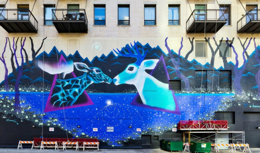 The Wasbash Avenue Arts District in Chicago has soem of the best street art in the city
